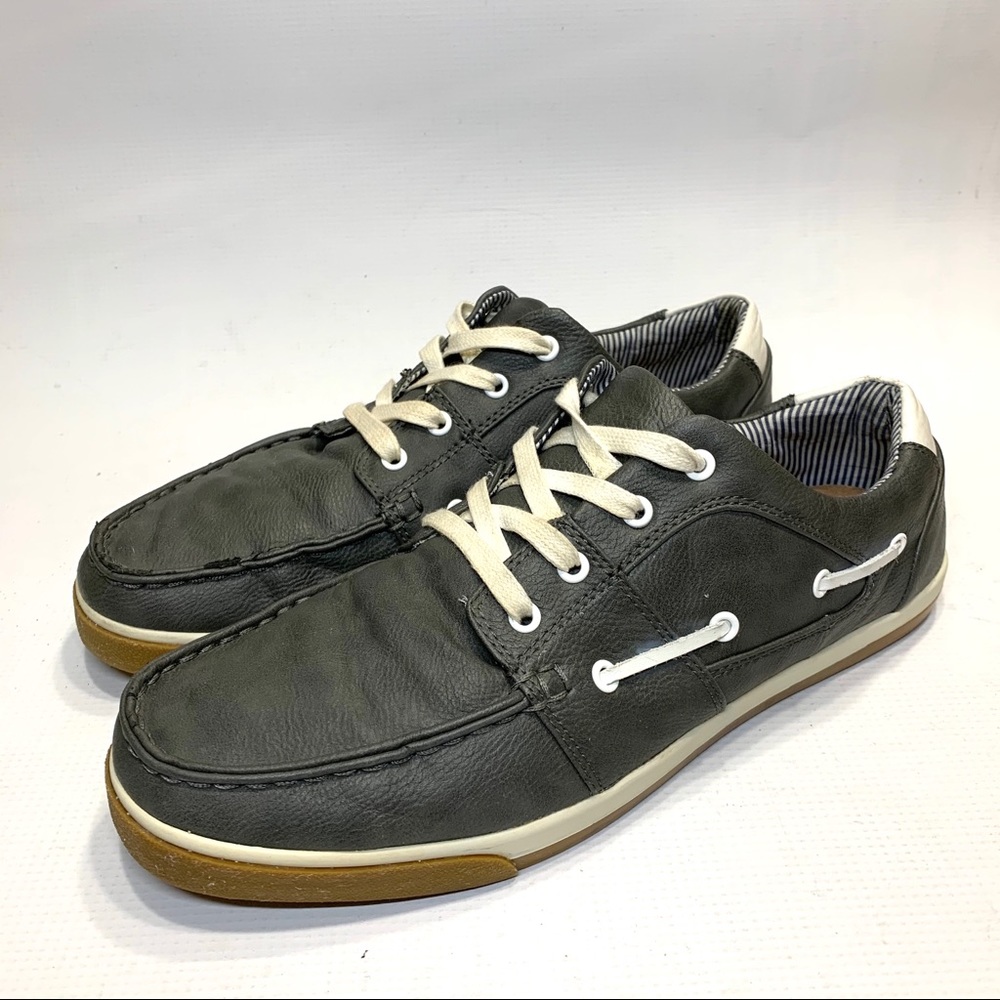 ALDO Mens Boat Deck Loafers Shoes Gray Size 10